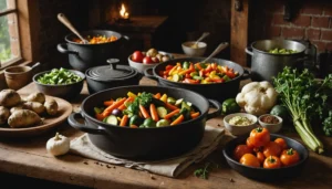 légumes fondants en cocotte