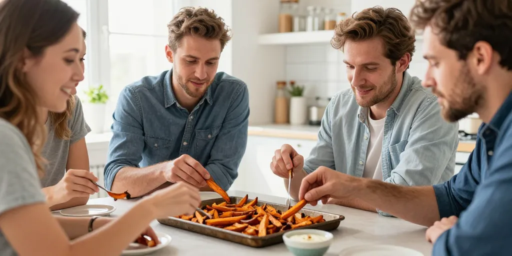 frites de patates douces au four