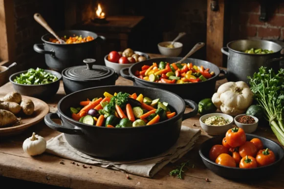 légumes fondants en cocotte